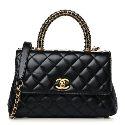 Chanel Calfskin Quilted Mini Coco Handle Flap Black 1 of 9