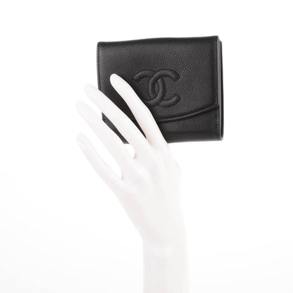 Chanel Caviar Timeless CC Compact French Wallet Black 2 of 6