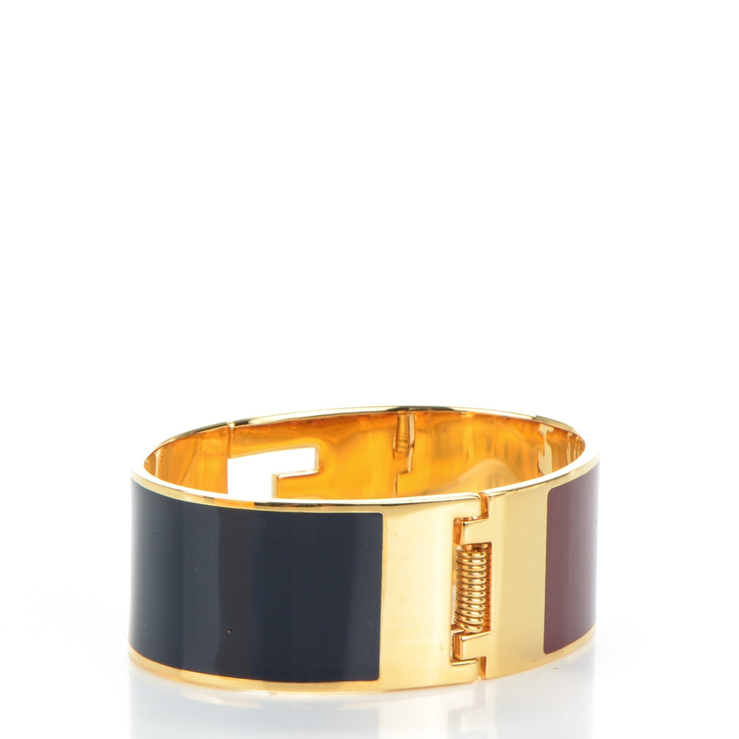 Fendi Enamel Fendista Large Bracelet Gold Navy Rosso 3 of 4