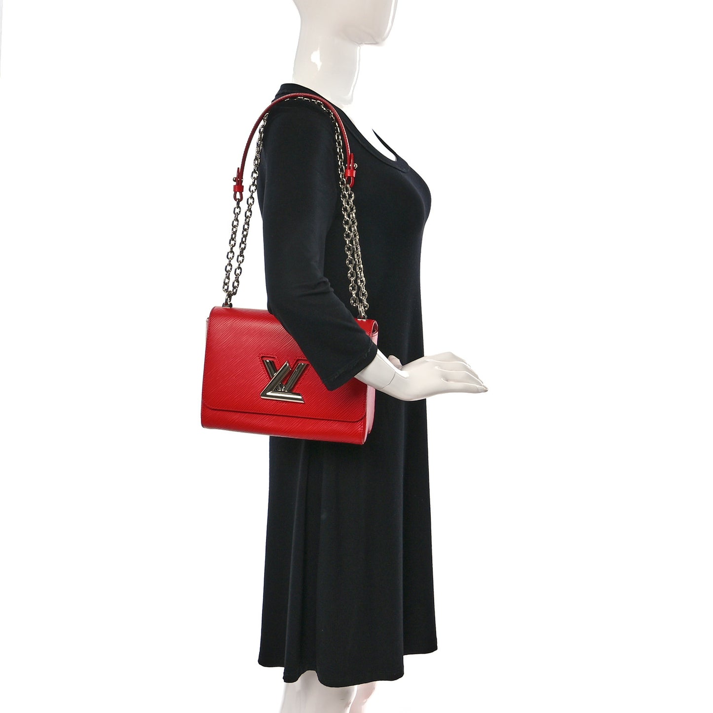 Epi Twist Shoulder Bag MM Coquelicot