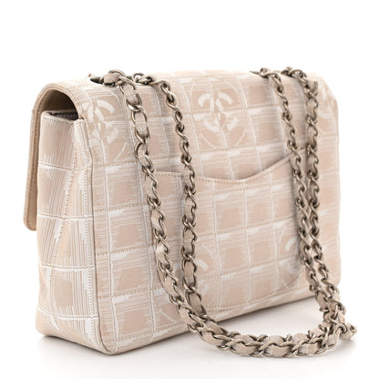 Chanel Nylon Medium Travel Flap Light Beige 3 of 14