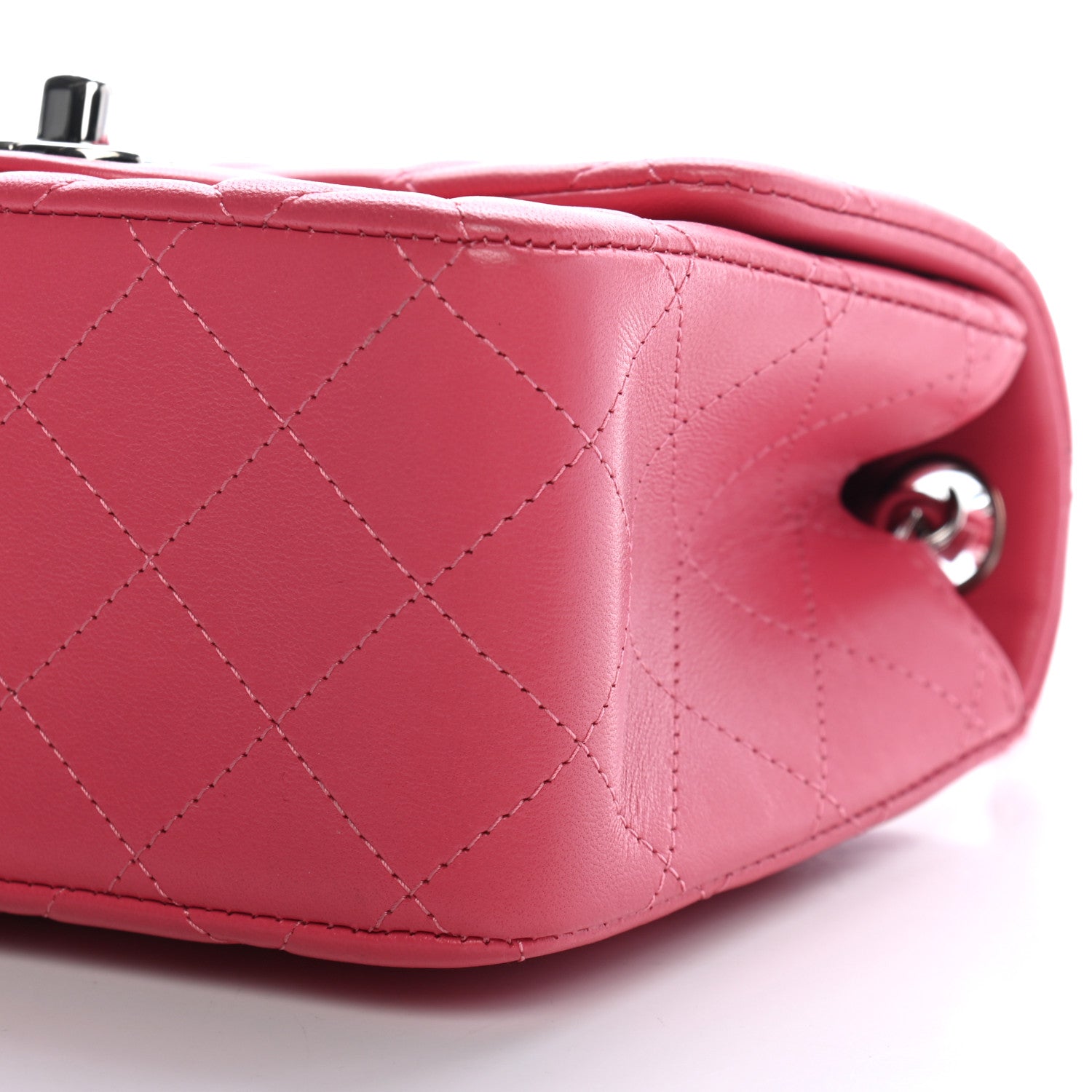 Chanel Lambskin Quilted Mini Square Flap Pink 9 of 9