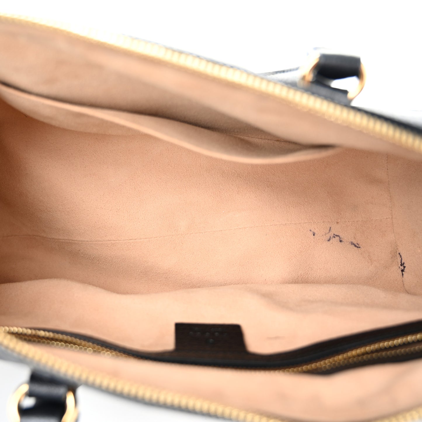 Textured Dollar Calfskin Web Medium Ophidia Boston Black