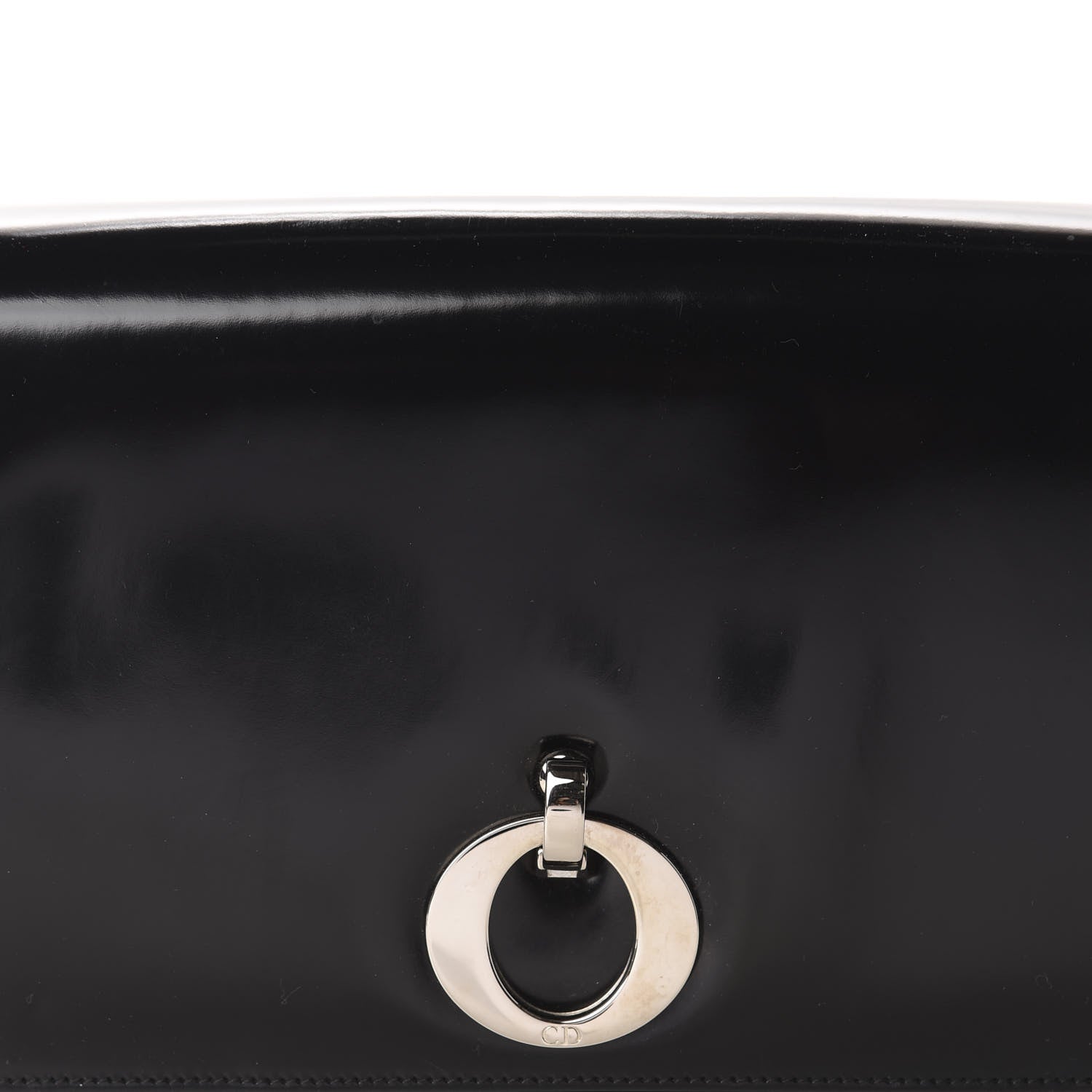 Christian Dior Glazed Calfskin Shoulder Bag Black 10 of 10