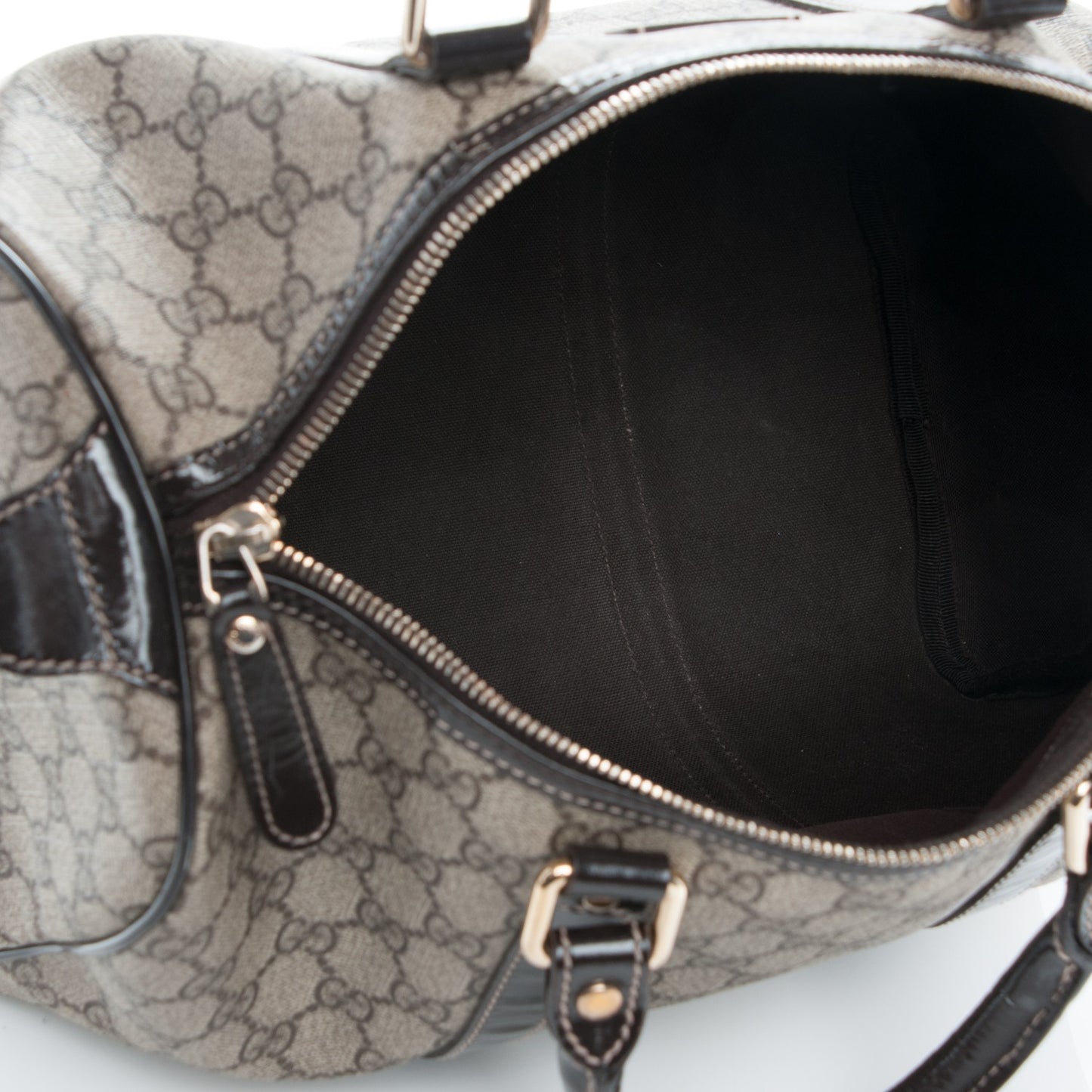 GG Plus Monogram Medium Joy Boston Dark Brown