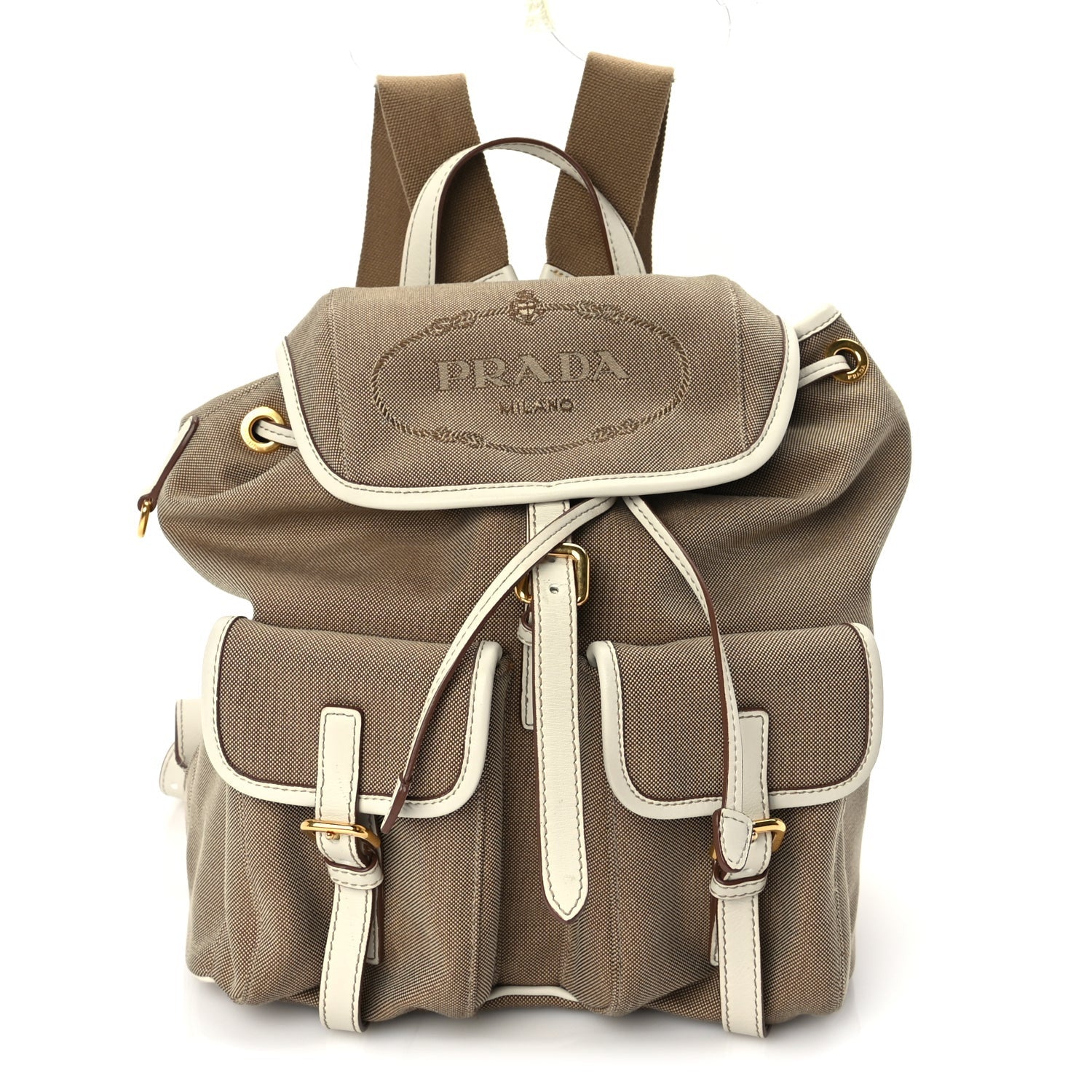 Prada Jacquard Logo Rucksack Backpack  Talco 1 of 8