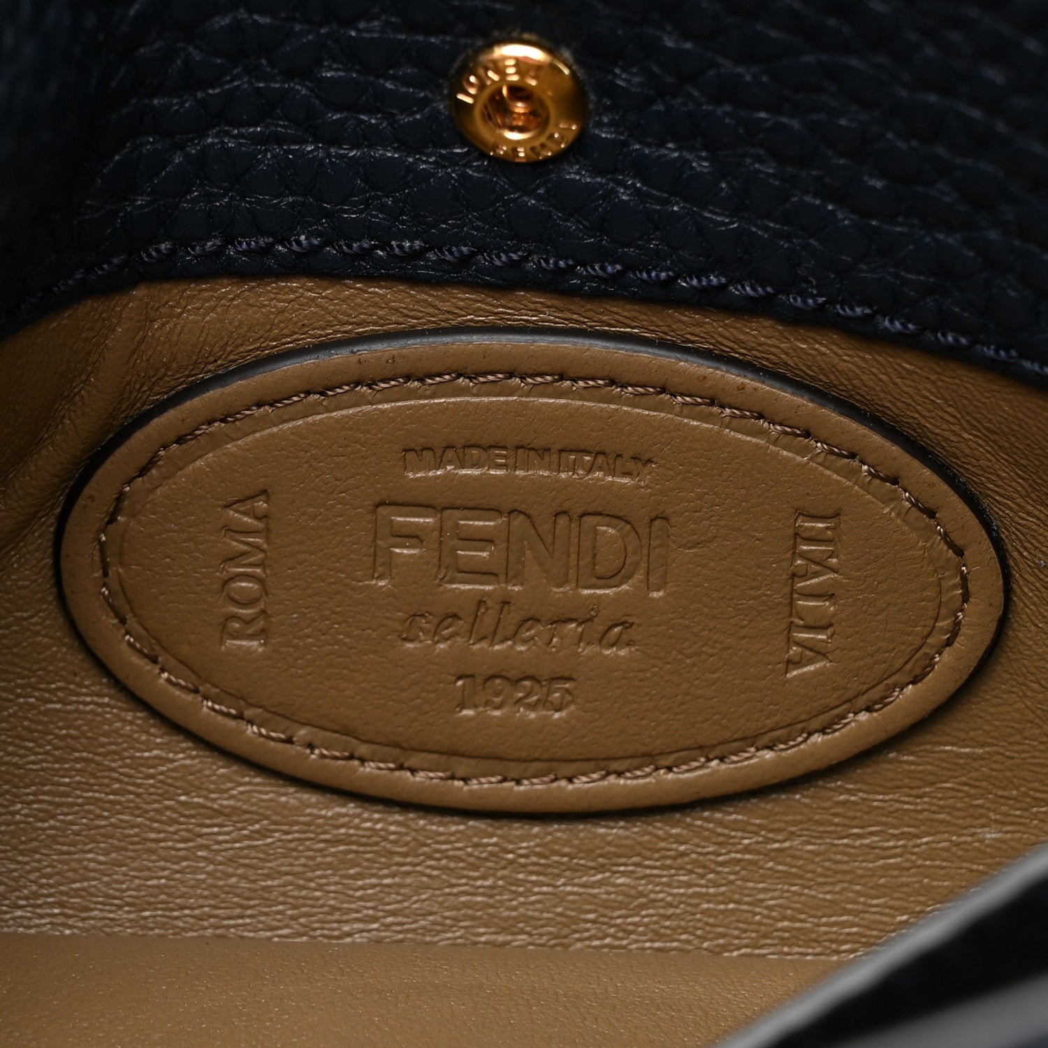 Fendi Cuoio Romano Selleria Baguette Indaco 6 of 14