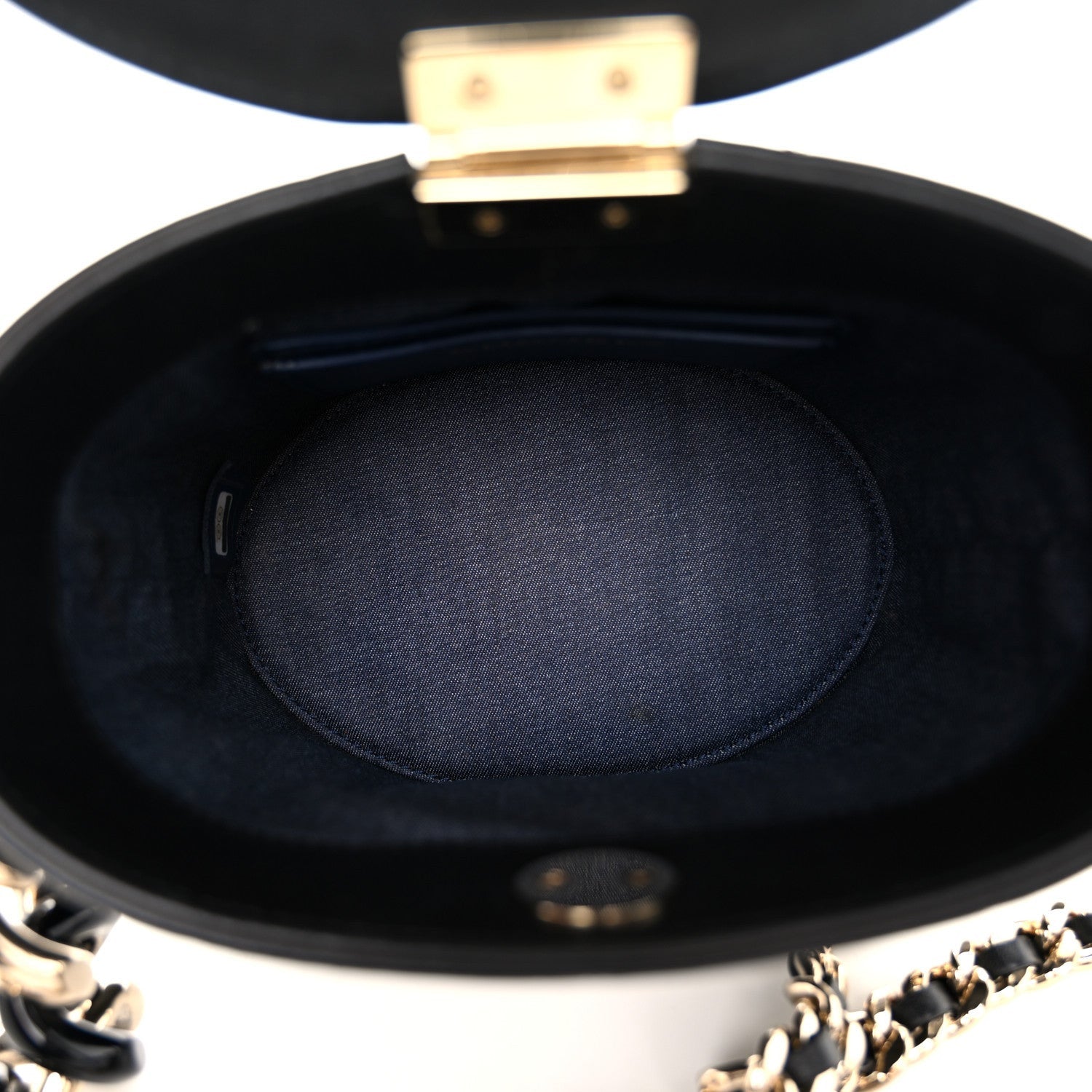 Chanel Lambskin Resin Elegant Chain Vanity Case Black 5 of 7