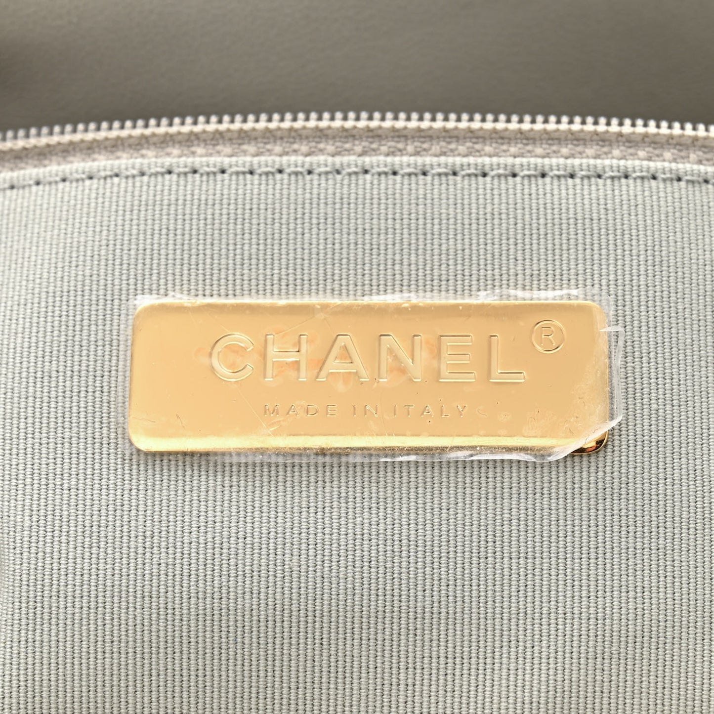 Lambskin Quilted Large Chanel 19 Flap Grey