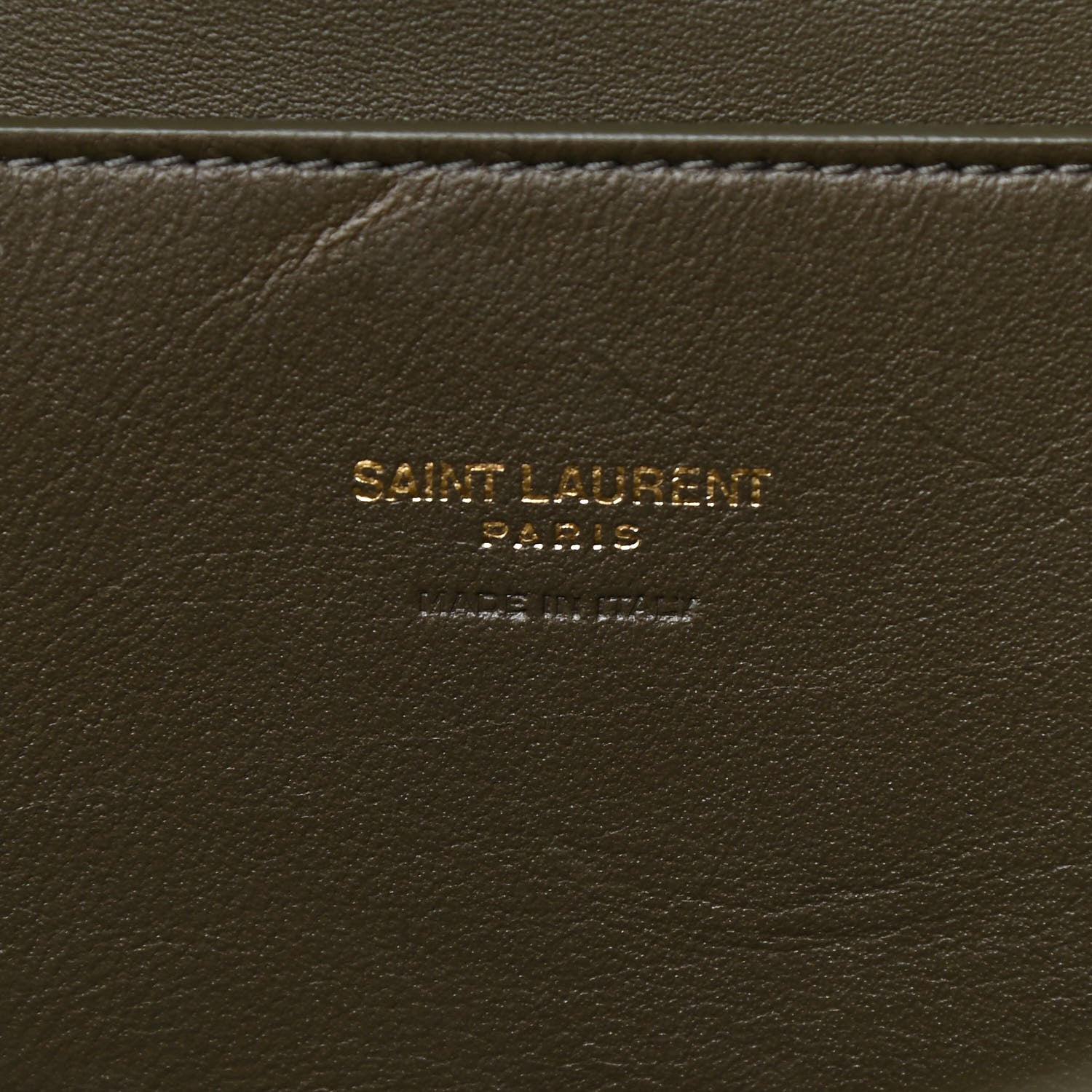 Saint Laurent Suede Medium Reversible Monogram Kate Satchel Olive 5 of 10