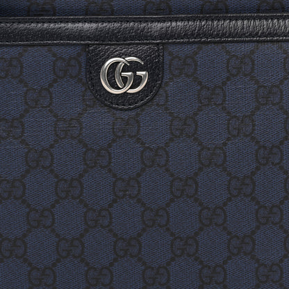 Gucci GG Supreme Monogram Textured Calfskin Medium Ophidia Briefcase Blue 6 of 8