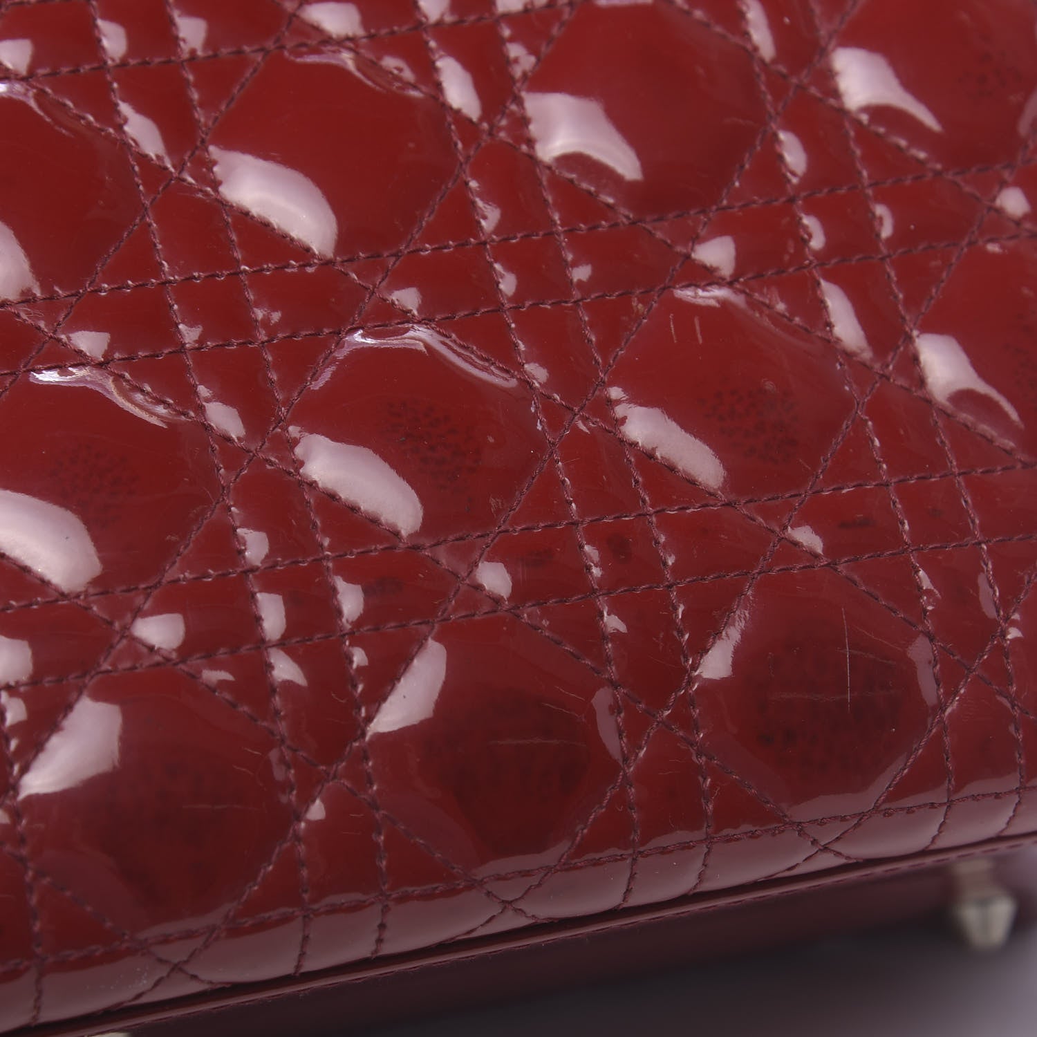 Christian Dior Patent Cannage Large Lady Dior Red 14 of 14