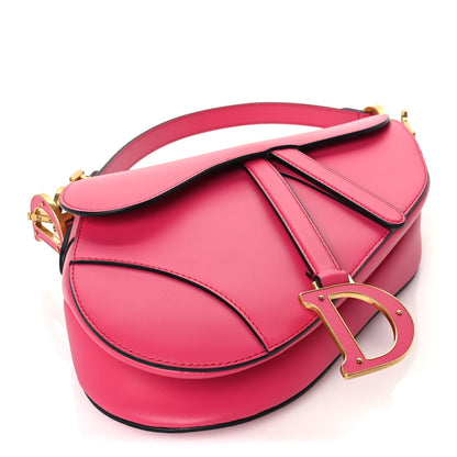 Christian Dior Supple Calfskin Saddle Bag With Strap Passion Pink 3 of 8
