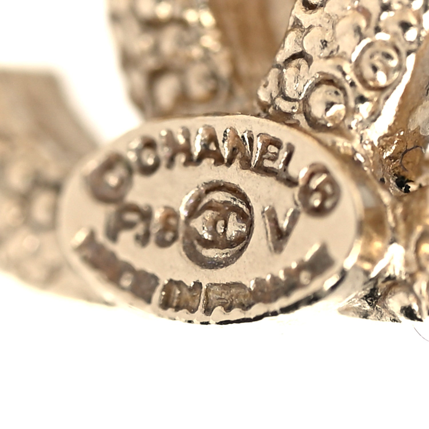 Chanel Crystal CC Earrings Gold 4 of 5