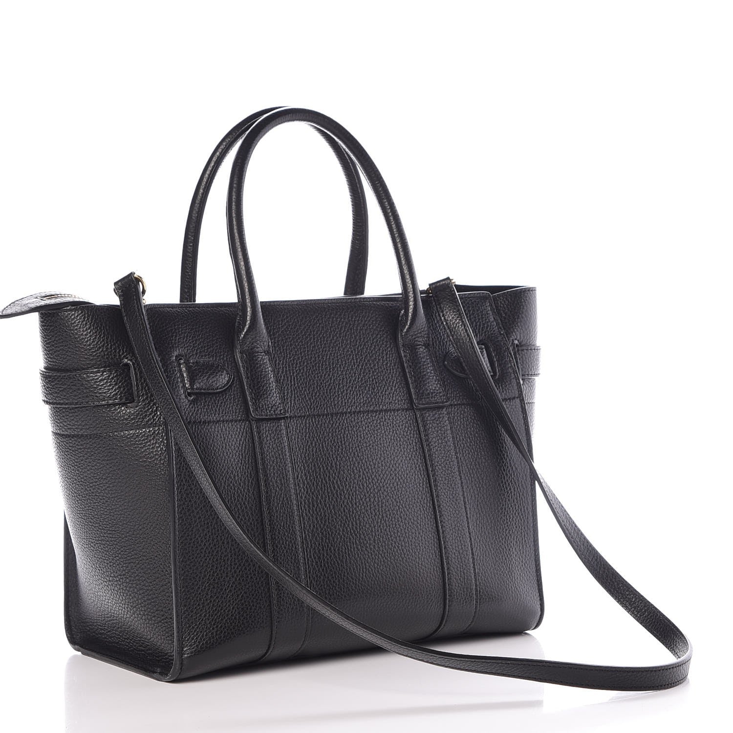 Mulberry Classic Grain Small Bayswater Zip Tote Black 4 of 8