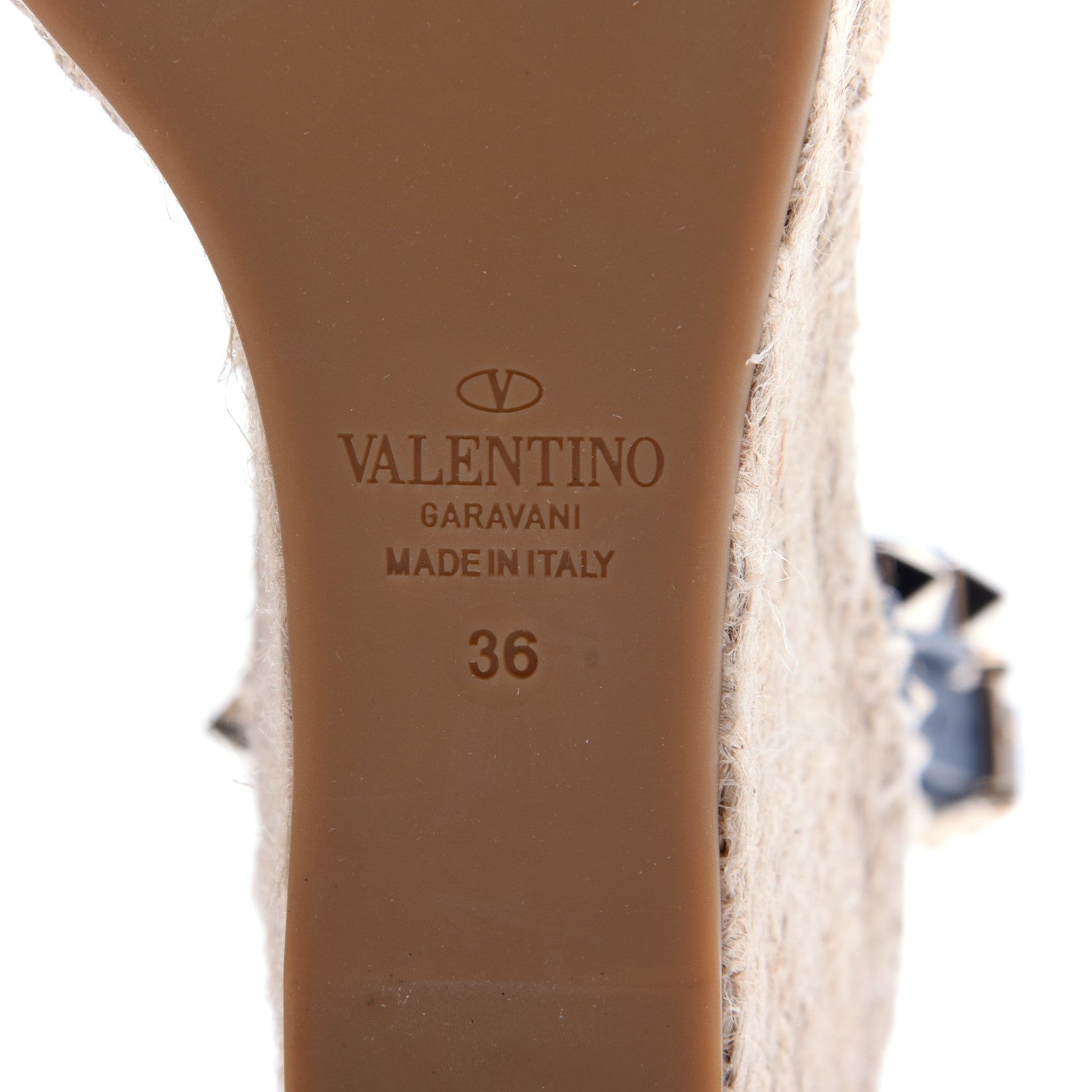 Valentino Garavani Denim Butterfly Embroidered Rockstud Ankle Wrap Espadrille 15/85mm Wedges 36 Light Denim 11 of 18