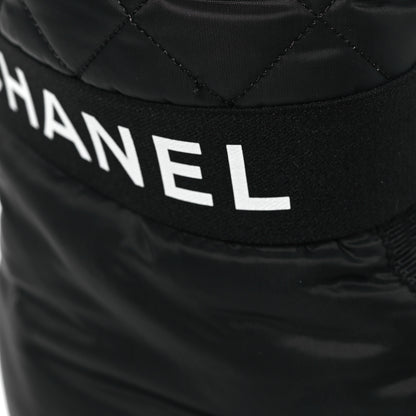 Chanel Mixed Fibers Lambskin Patent Calfskin Convertible High Boots 38 Black 9 of 10