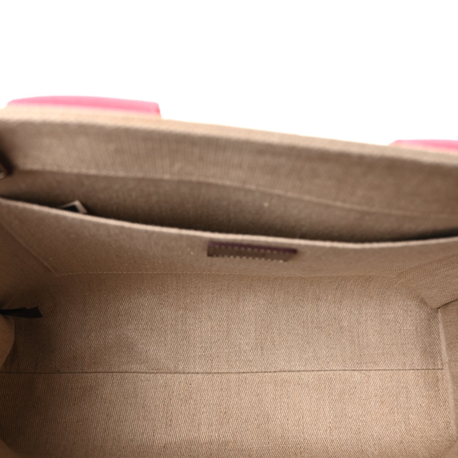 Chloe Linen Calfskin Medium Woody Ribbon Tote Pink 4 of 8