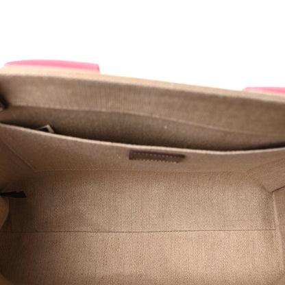 Chloe Linen Calfskin Medium Woody Ribbon Tote Pink 4 of 8
