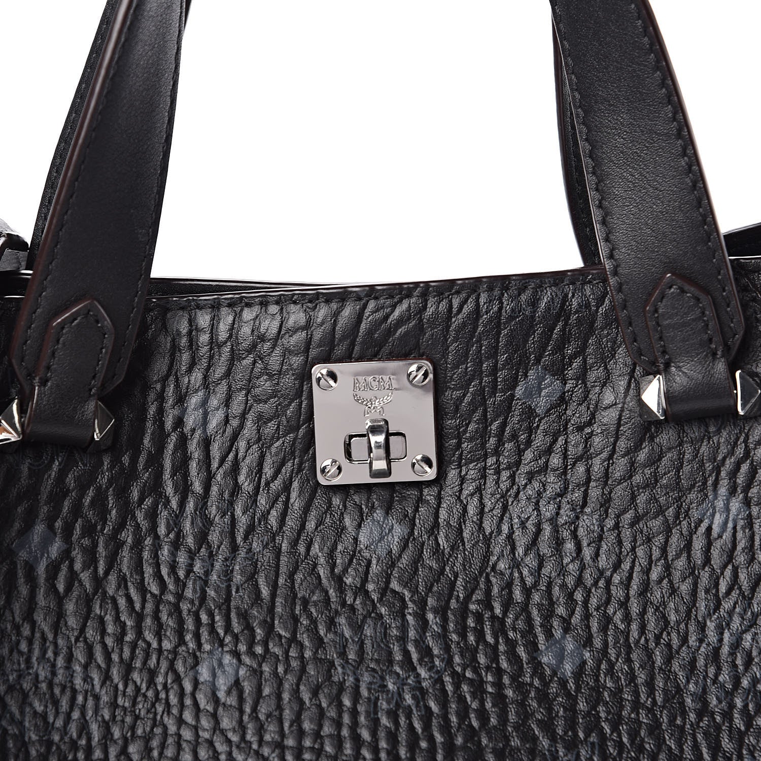 MCM Visetos Large Tote Black 15 of 15