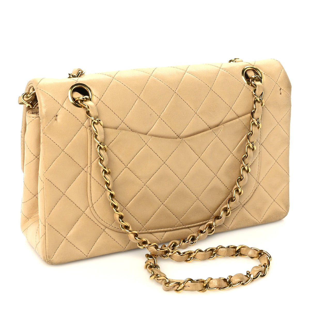 Chanel Lambskin Quilted Small Double Flap Beige 2 of 9