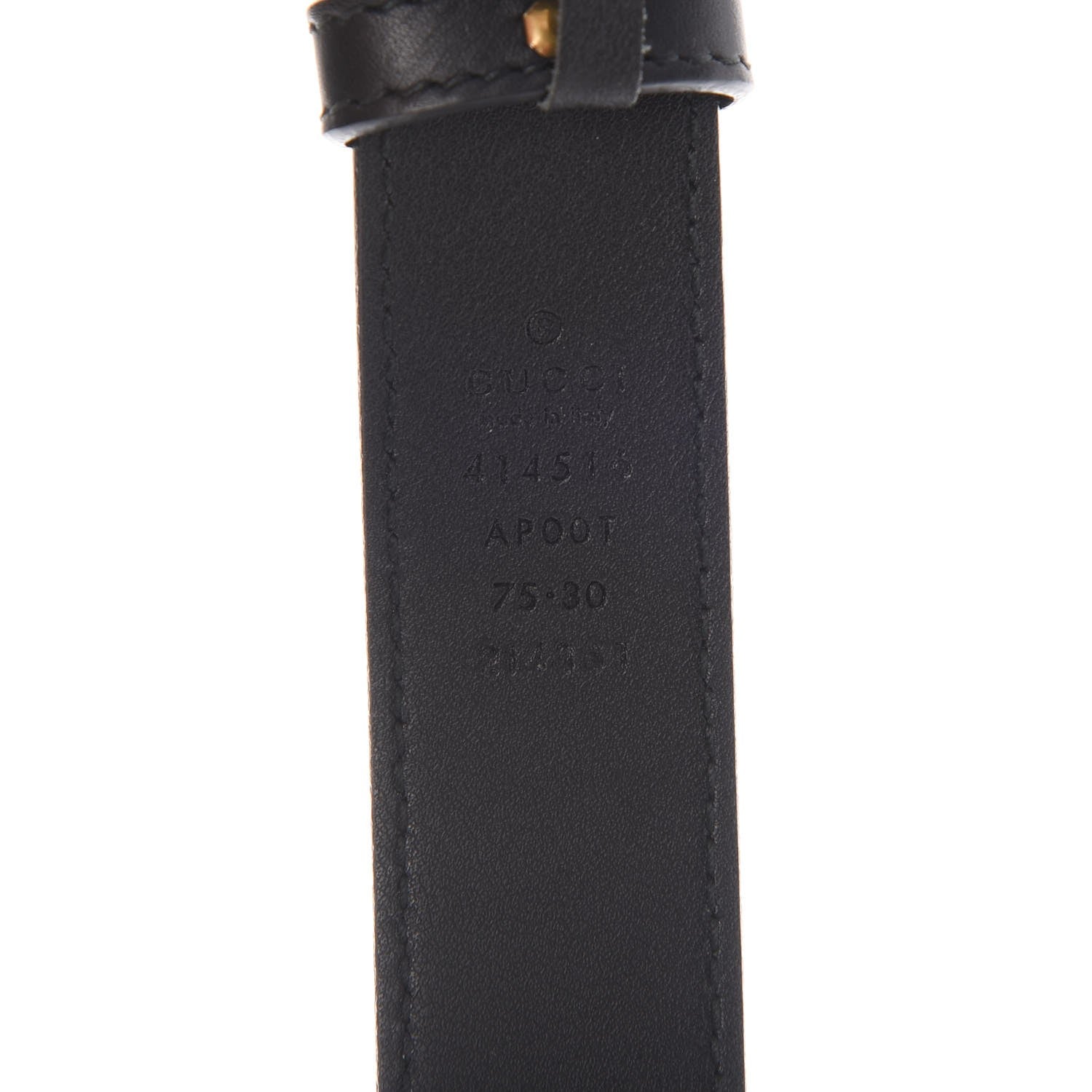 Gucci Calfskin Double G 30mm Belt 75 30 Black 4 of 6