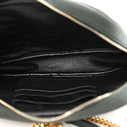 Saint Laurent Grain De Poudre Matelasse Monogram Mini Lou Camera Bag New Vert Fonce 5 of 7