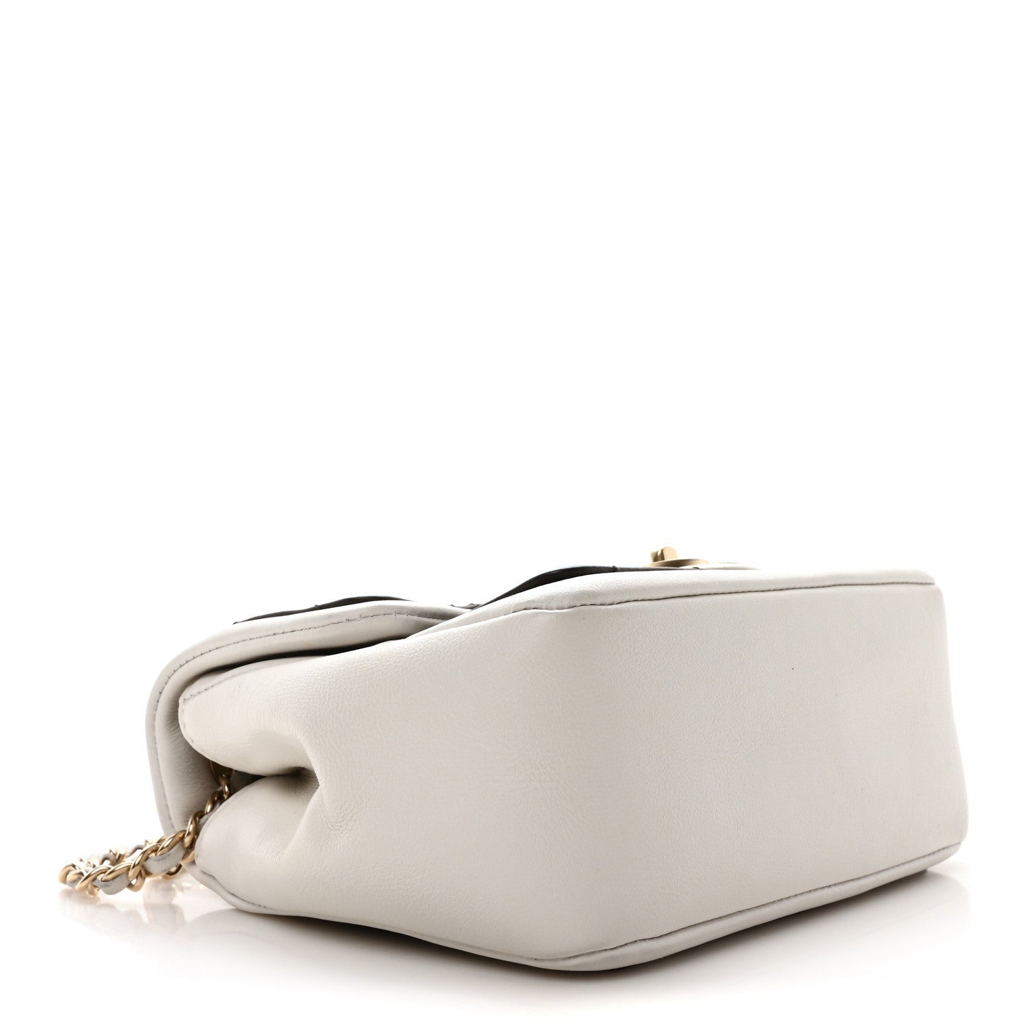 Chanel Lambskin Quilted Graphic Mini Flap Bag Black White 4 of 7