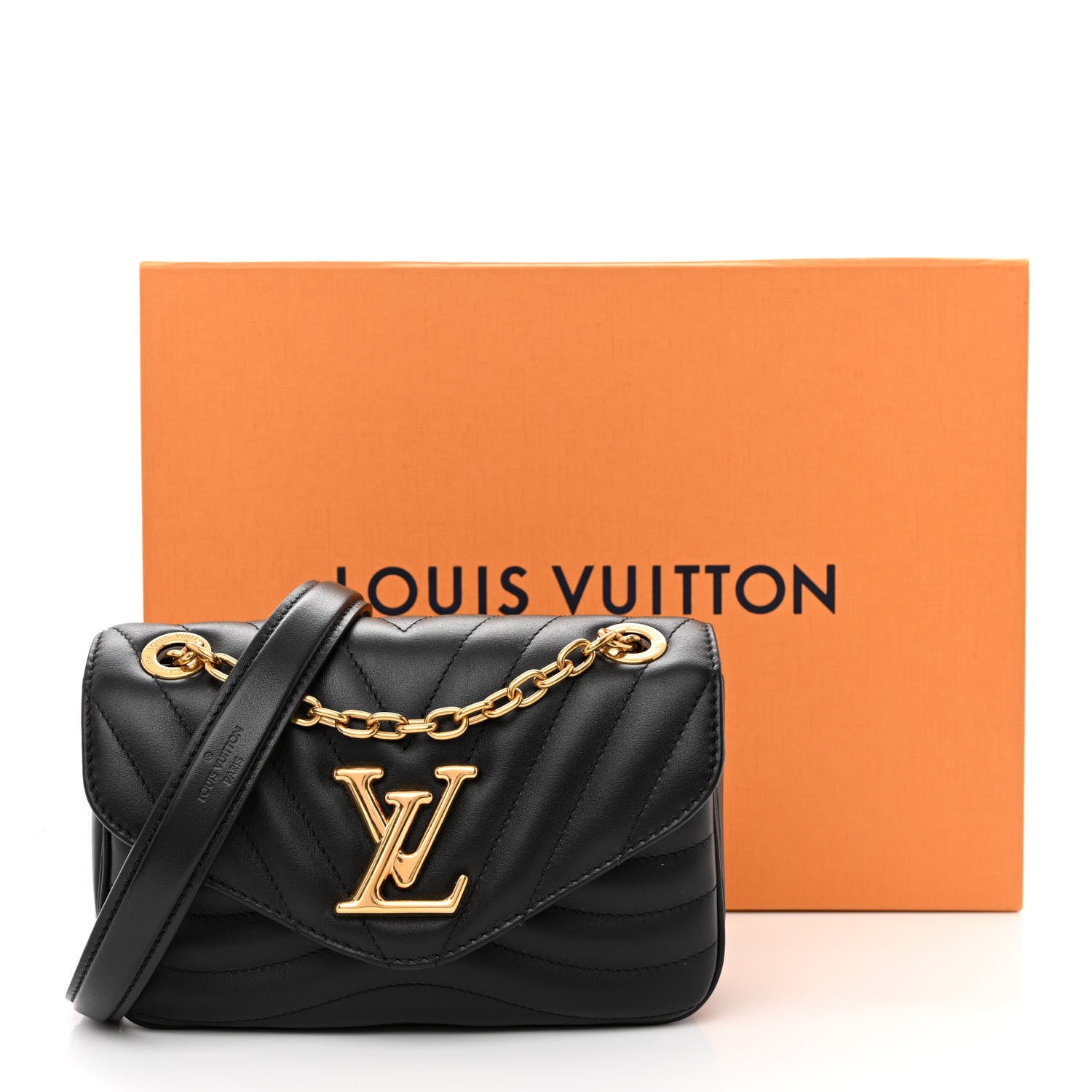 Louis Vuitton Calfskin LV New Wave Chain Bag Black 11 of 11