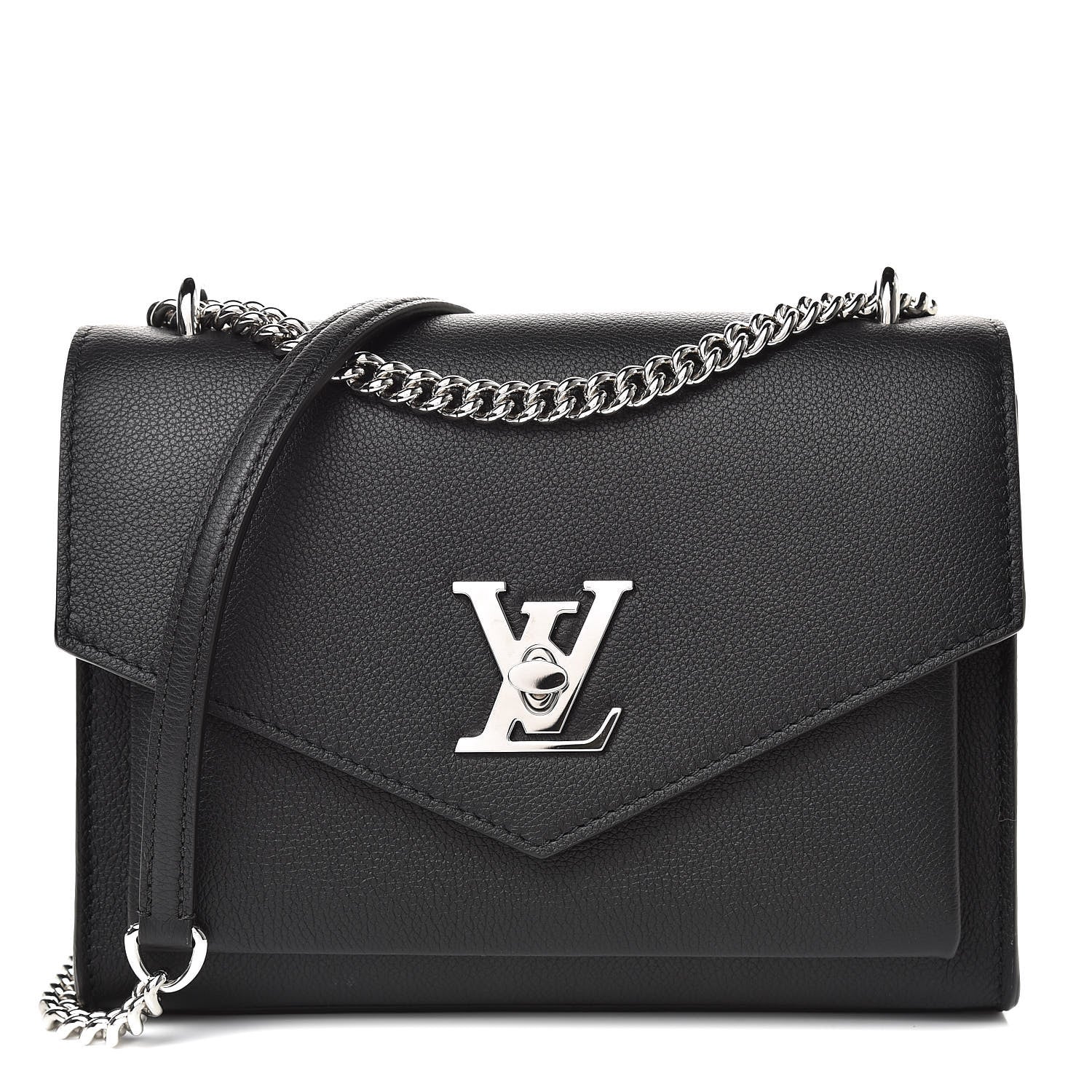 Louis Vuitton Soft Calfskin My Lockme Chain Bag BB Black 2 of 10