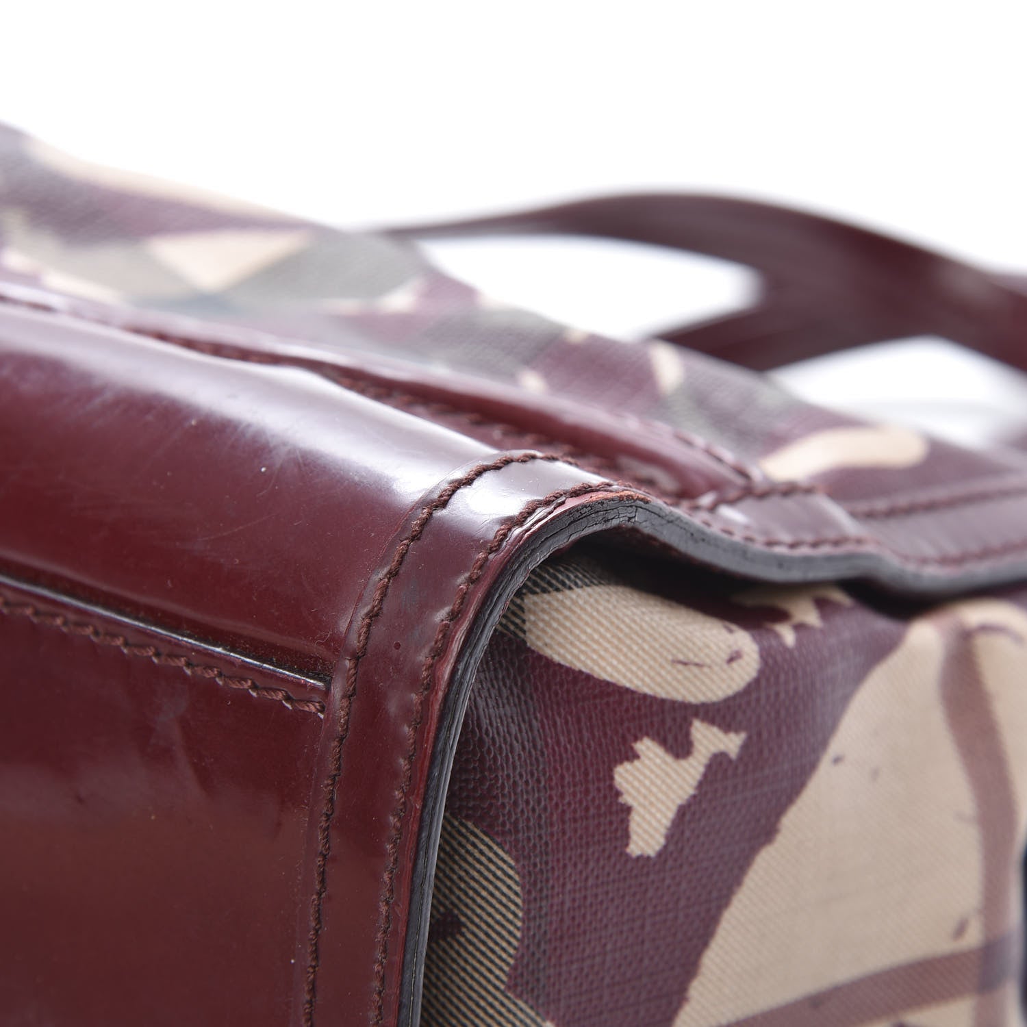 Burberry Nova Check Heart Print Pilgrim Satchel Berry 11 of 19