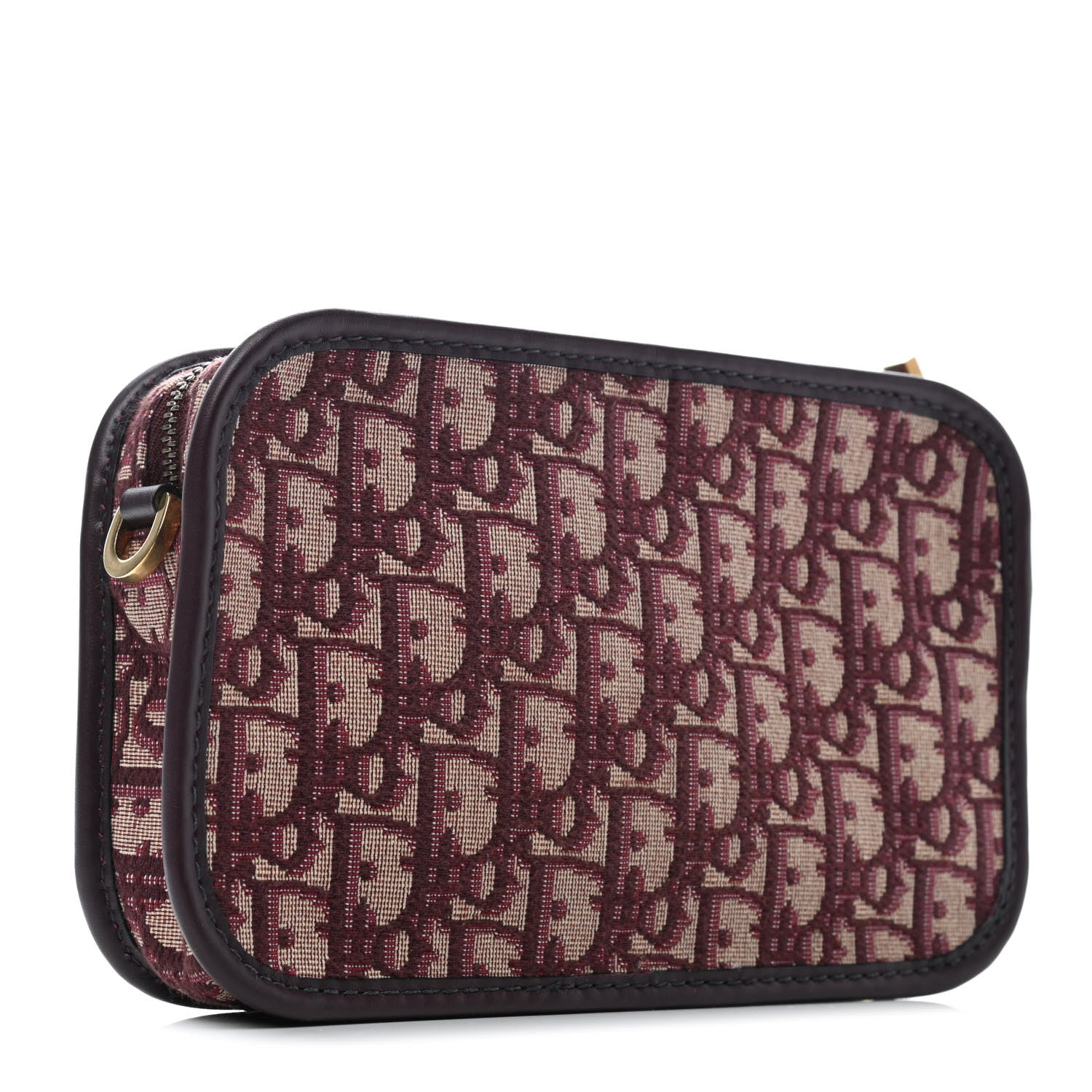 Christian Dior Oblique Diorquake Clutch Burgundy 2 of 5