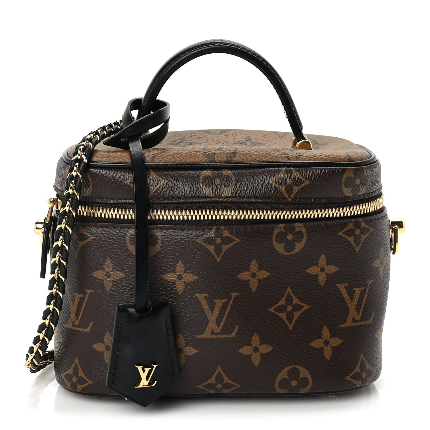 Louis Vuitton Reverse Monogram Vanity Chain Pouch Black 1 of 8