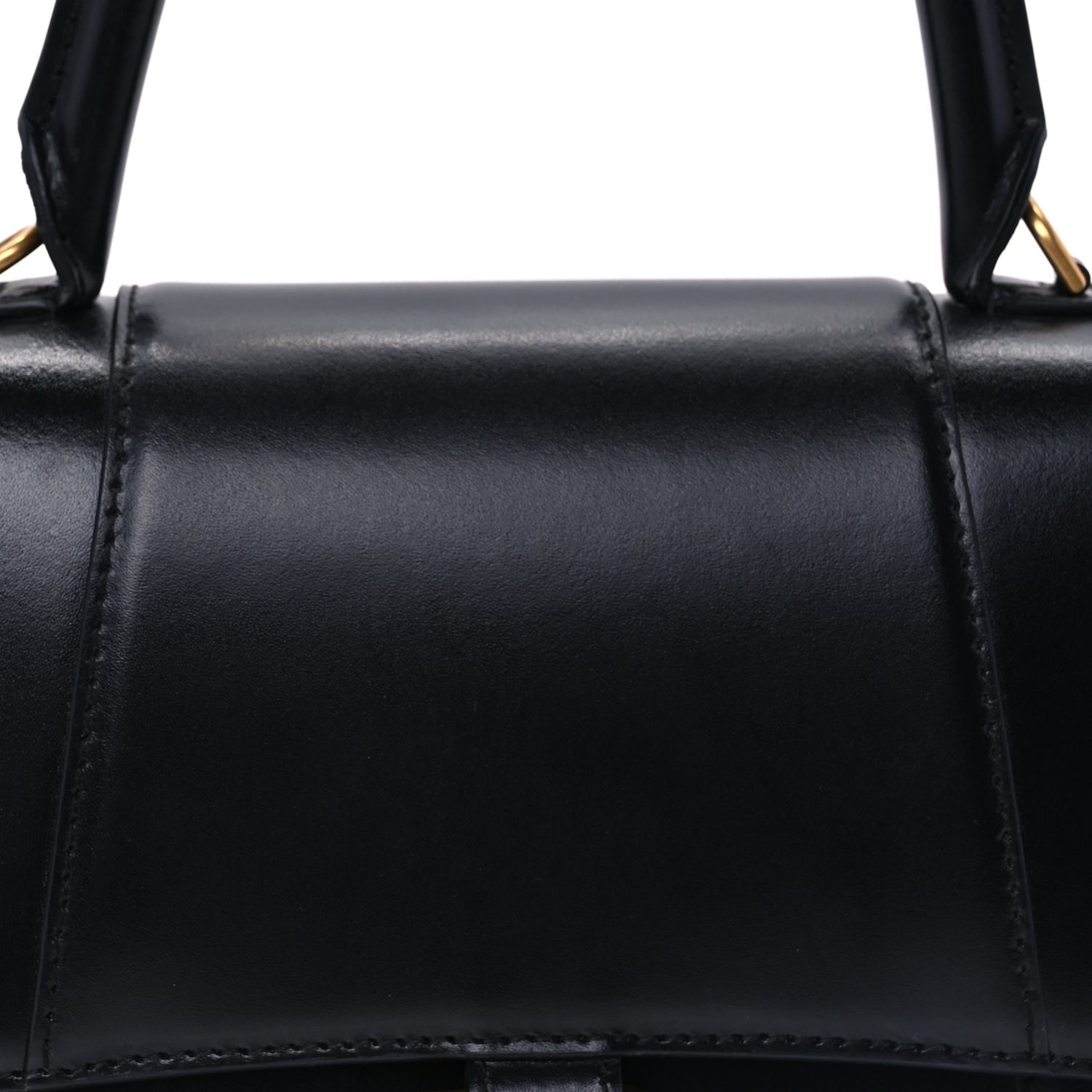 Balenciaga Shiny Box Calfskin Small Hourglass Top Handle Bag  Black 5 of 8