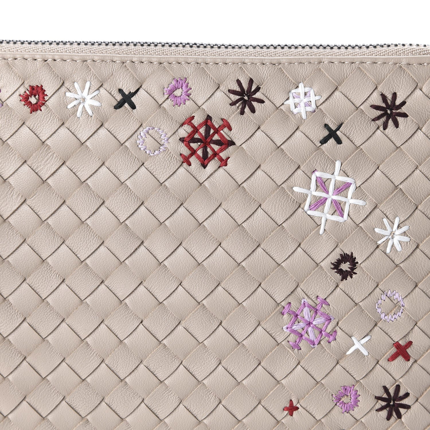 Bottega Veneta Nappa Intrecciato Meadow Flower Pouch Beige Multicolor 10 of 10