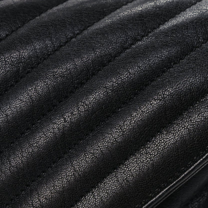 Saint Laurent Sheepskin Matelasse Chevron Monogram Monochrome Medium College Bag Black 7 of 10