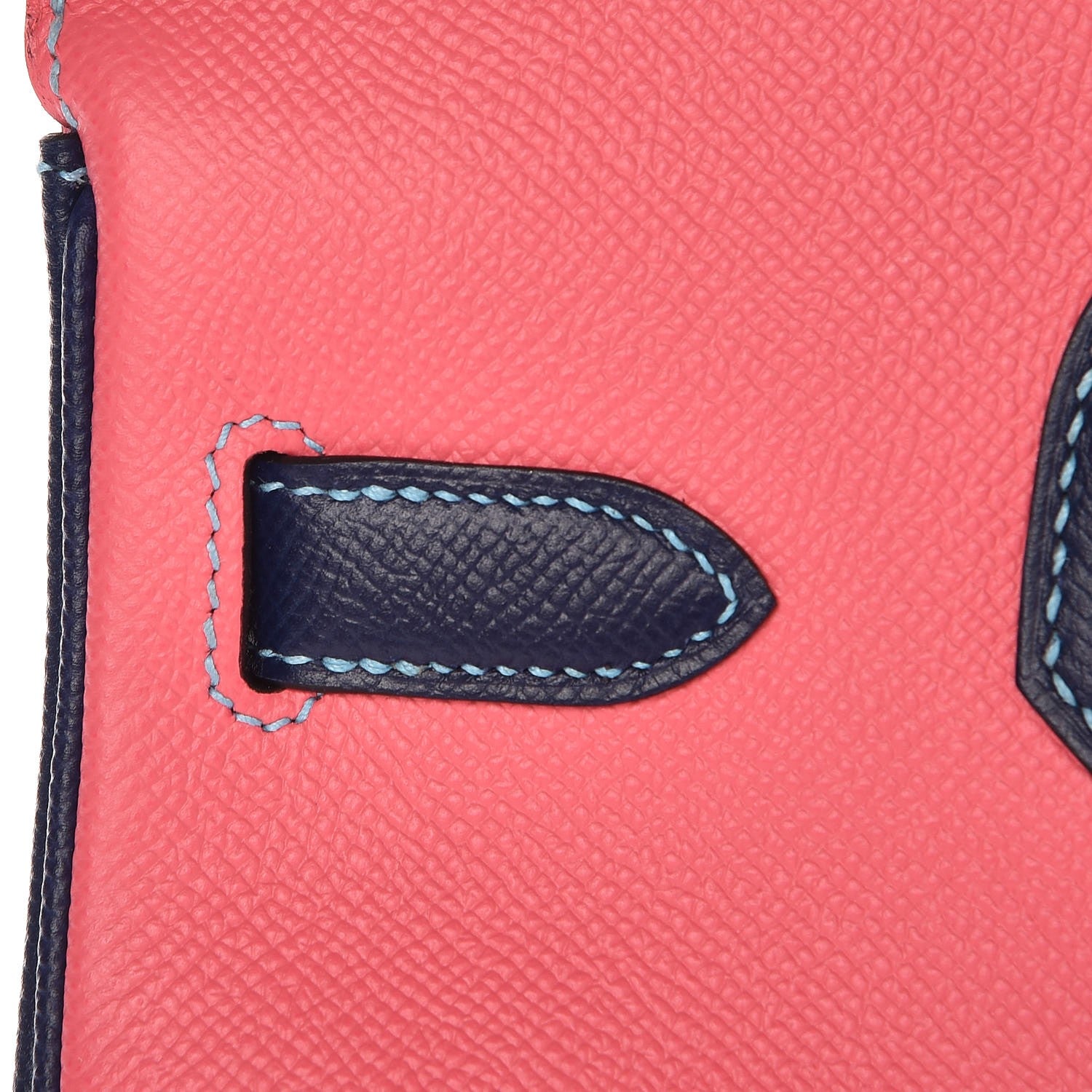 Hermes Epsom Horseshoe Birkin 30 Rose Azalee Bleu Saphir 26 of 32