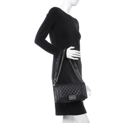 Chanel Caviar Quilted Medium Boy Flap Black 3 of 9