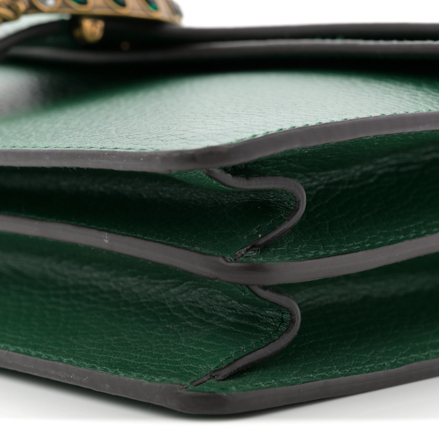 Gucci Pebbled Calfskin Small Dionysus Shoulder Bag Emerald 11 of 12