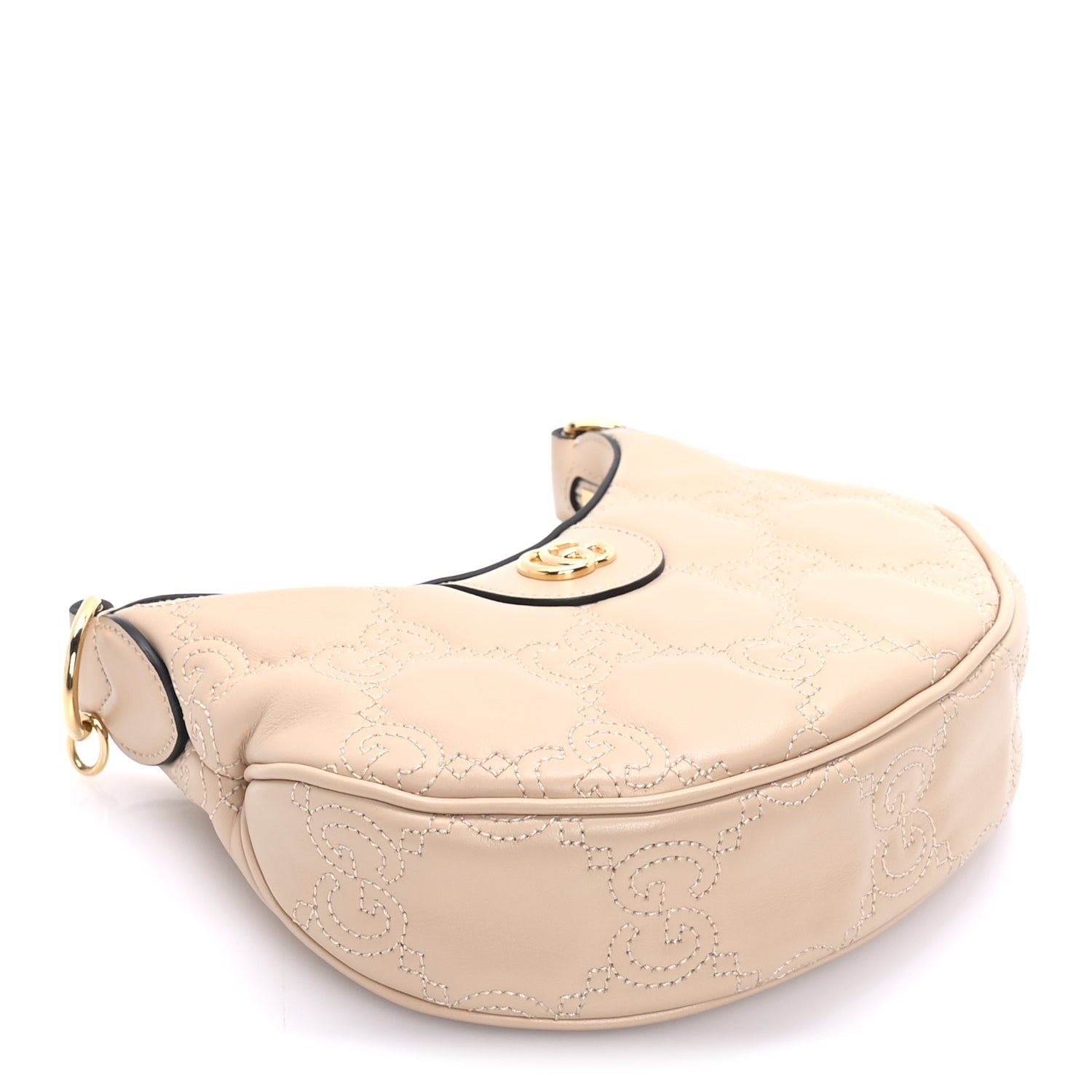 Gucci Calfskin GG Matelasse Mini Hobo Shoulder Bag  Beige 7 of 7