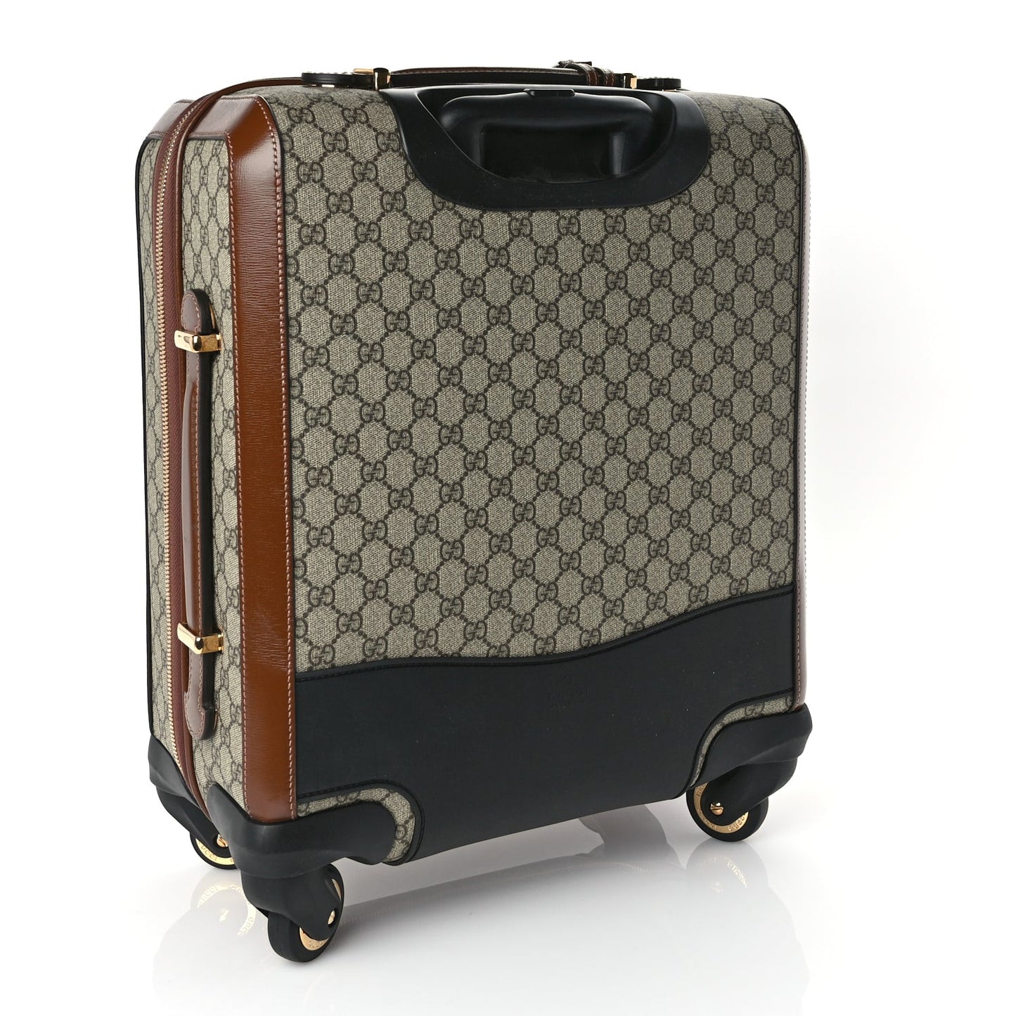 GG Supreme Monogram Azalea Calfskin Retro Interlocking G Carry On Trolley Brown Sugar