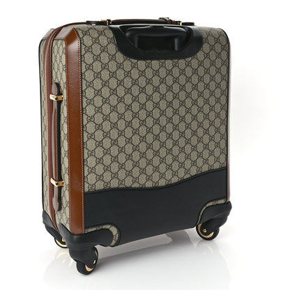 Gucci GG Supreme Monogram Azalea Calfskin Retro Interlocking G Carry On Trolley Brown Sugar 2 of 8