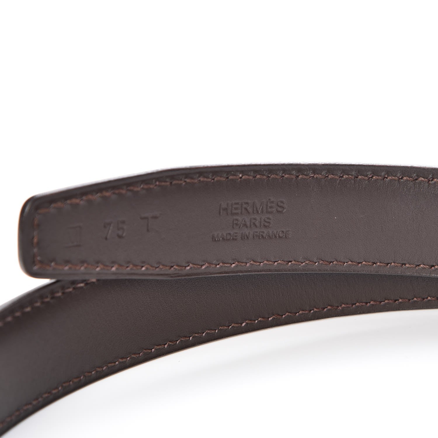 Hermes Box Chamonix 24mm Belt Strap 75 Black Chocolate 5 of 7