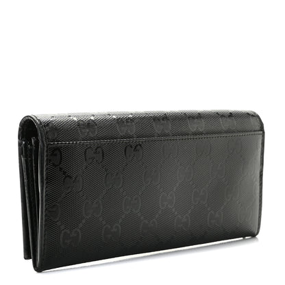 Gucci Imprime Monogram Long Wallet Black 3 of 9