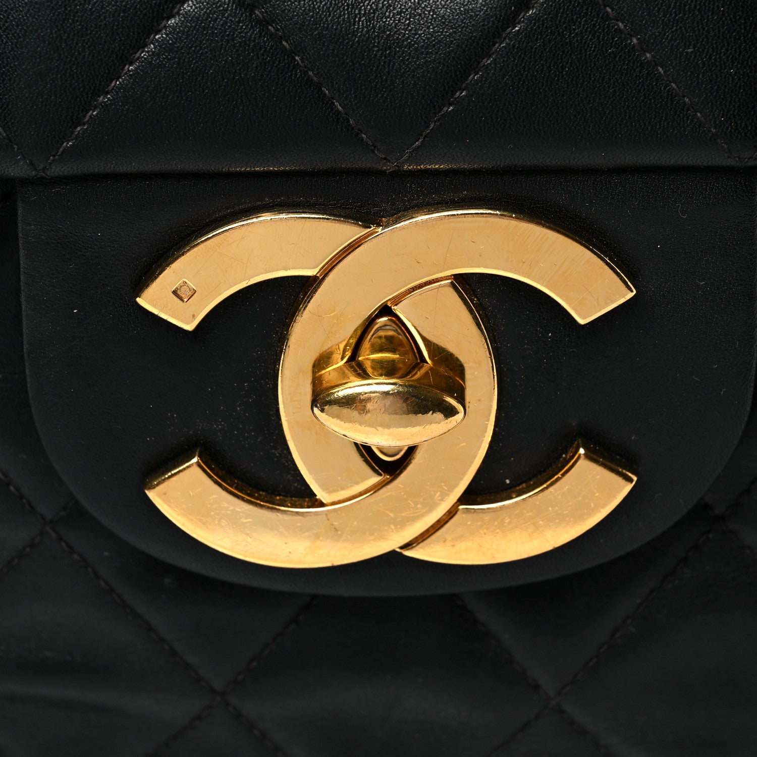 Chanel Lambskin Quilted XL Jumbo Single Flap Black 16 of 16
