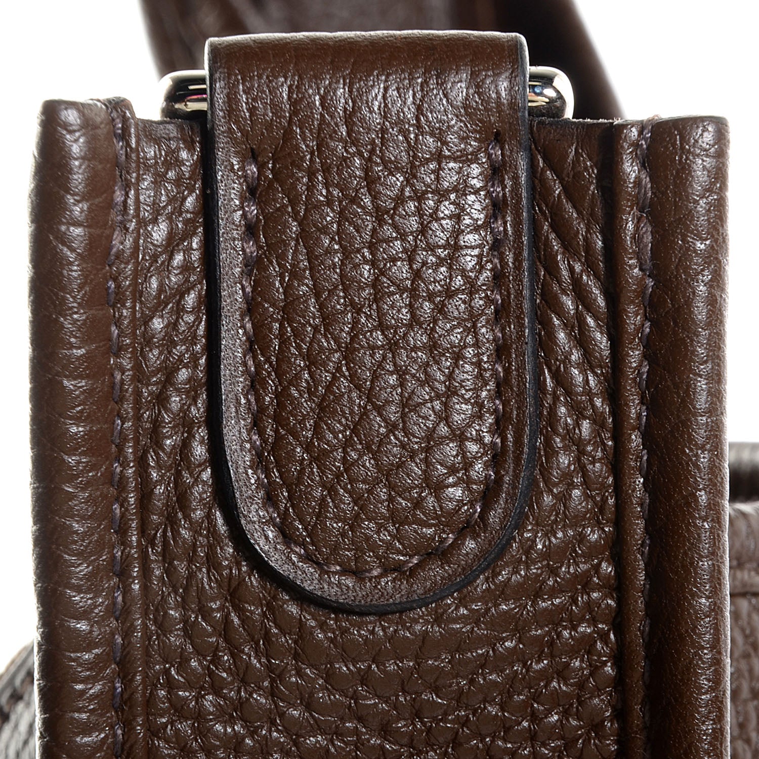 Hermes Taurillon Clemence Evelyne III PM Chocolate 14 of 15