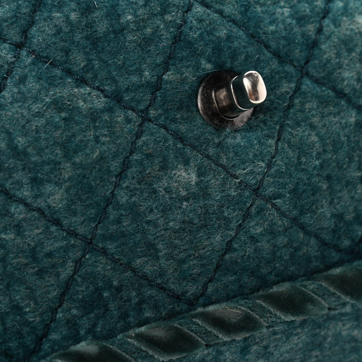 Chanel Fancy Felt Flap Teal 12 of 12