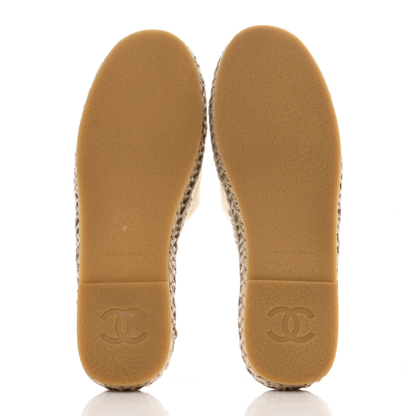 Denim CC Espadrille Mules 38 White Black