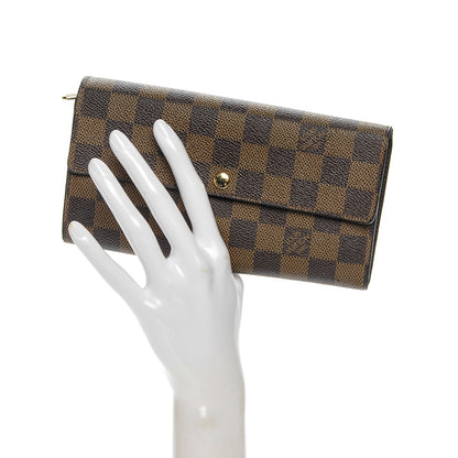 Louis Vuitton Damier Ebene Sarah Wallet 2 of 6