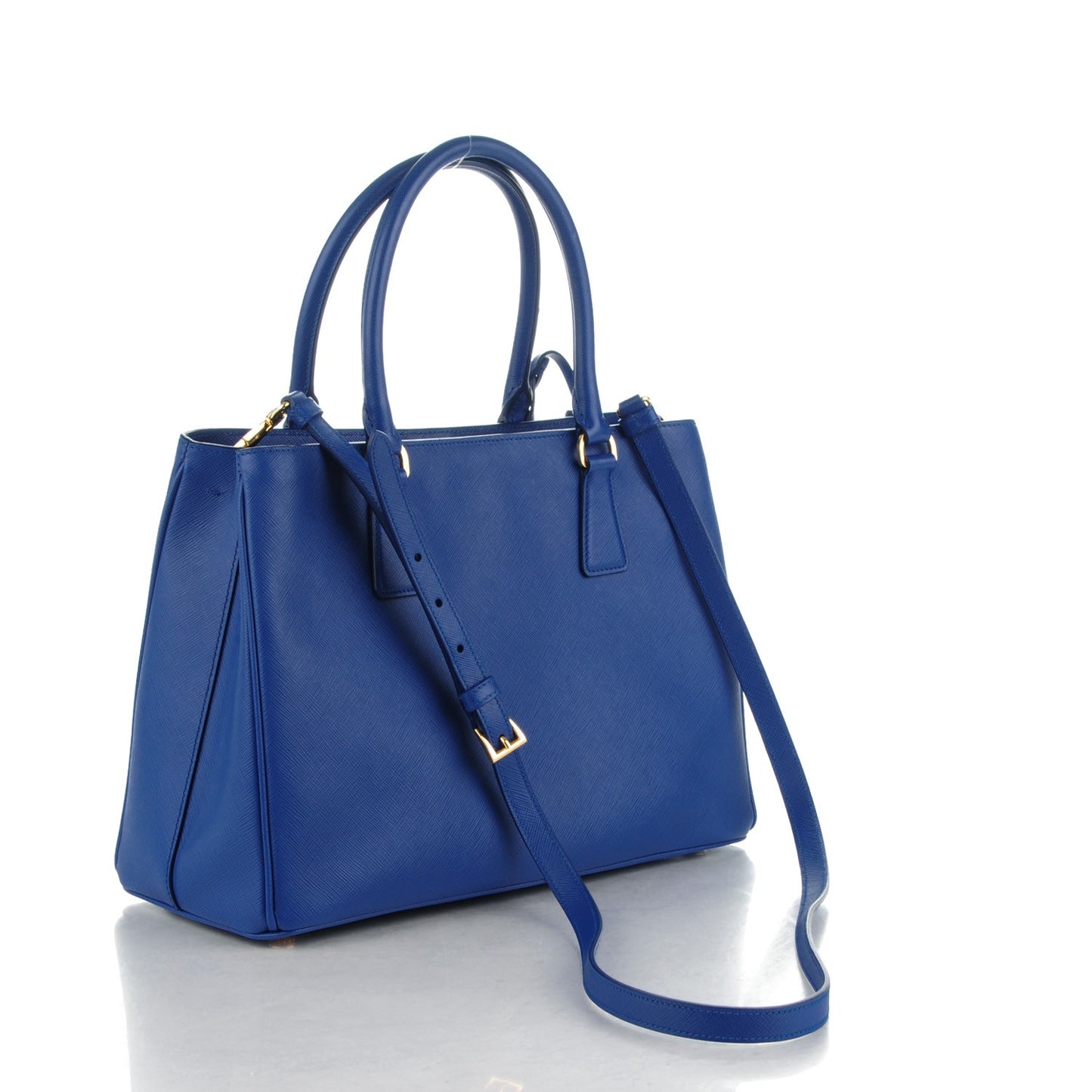 Saffiano Lux Medium Tote Royal
